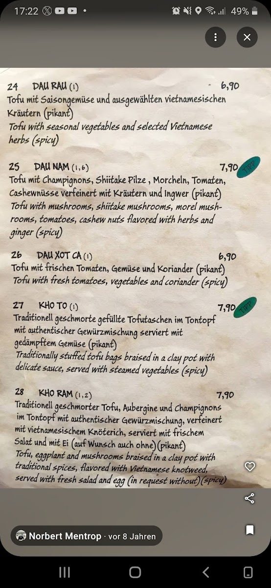 Chay Viet Berlin Menu - Image 1